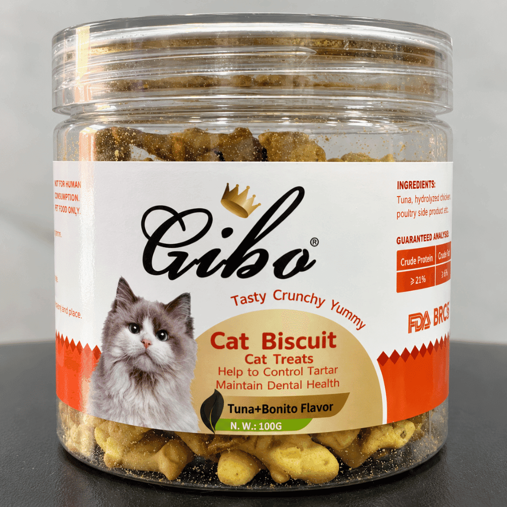GIBO Tuna & Bonito Flavor Cat Biscuit Treats 100g
