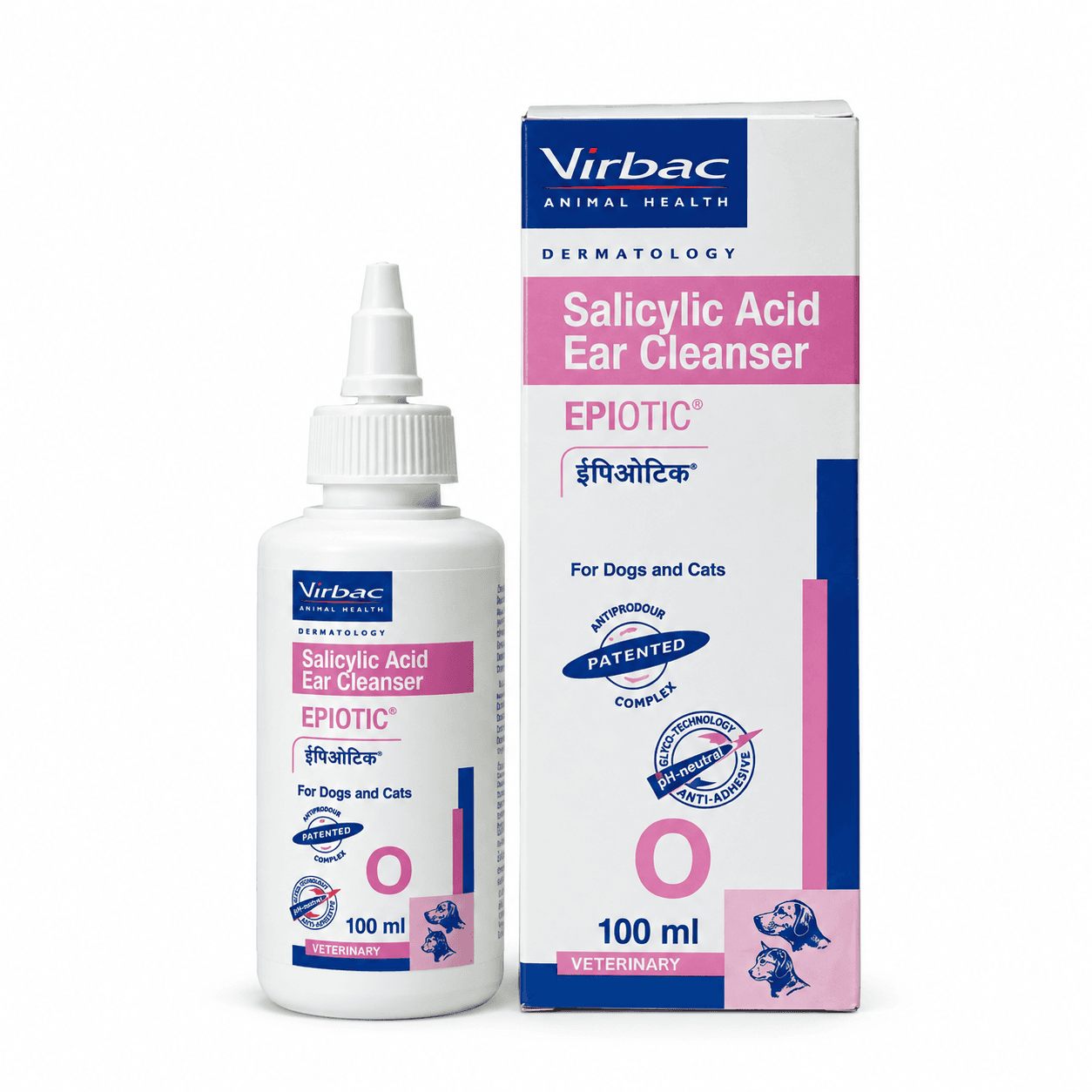 Virbac Epiotic Salicylic Acid Ear Cleanser for Dogs & Cats – 50 ml, 100Ml