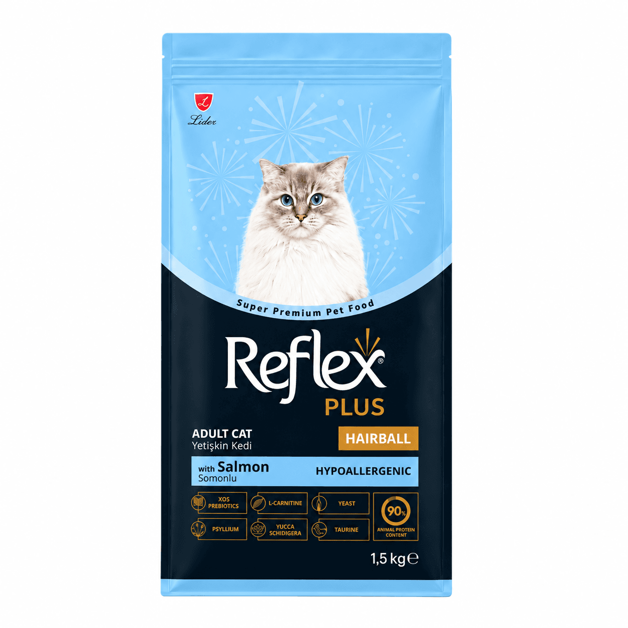 Reflex Plus Hairball Adult Cat Food with Salmon