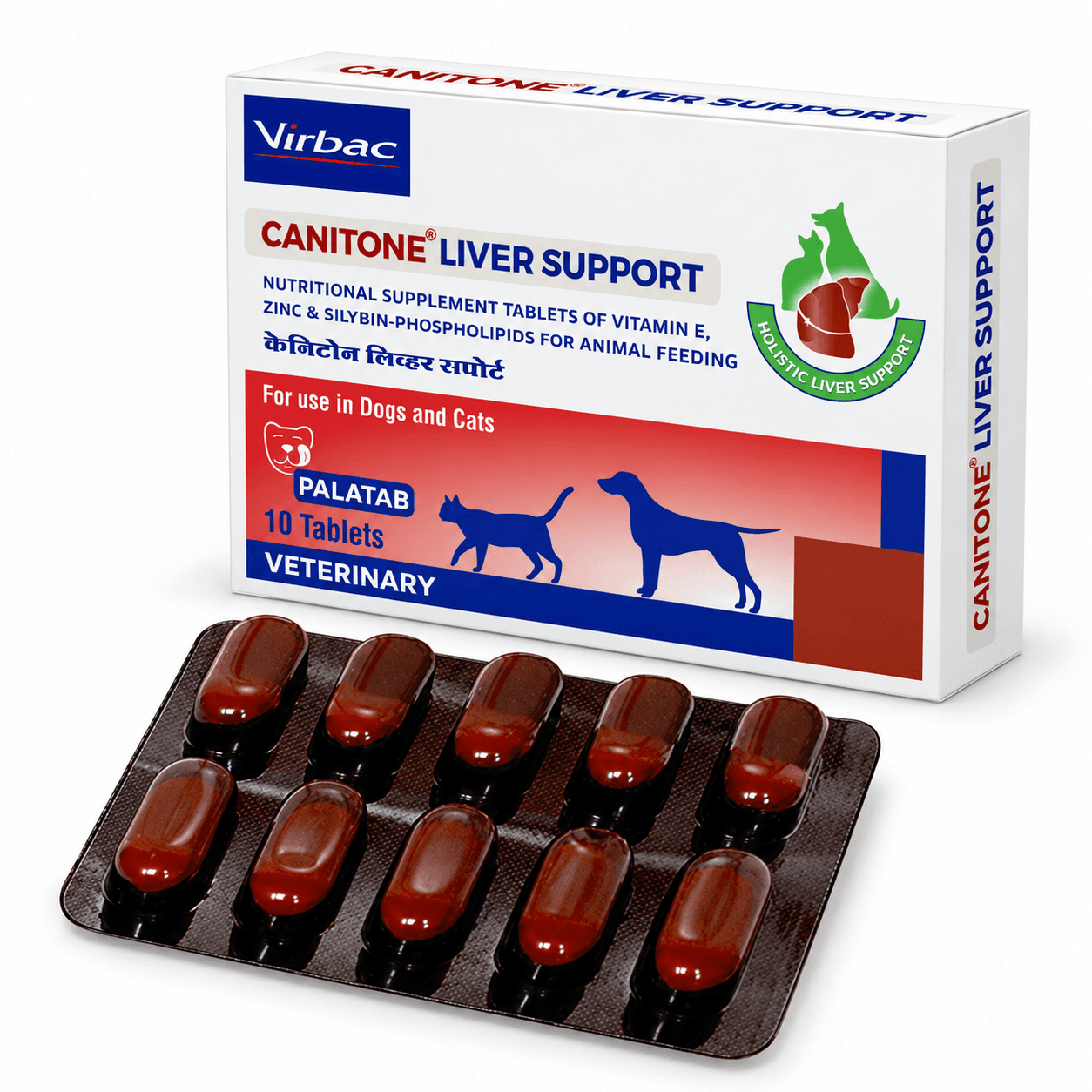 Virbac Canitone Liver Support Supplement for Dogs & Cats – 10 Tablets