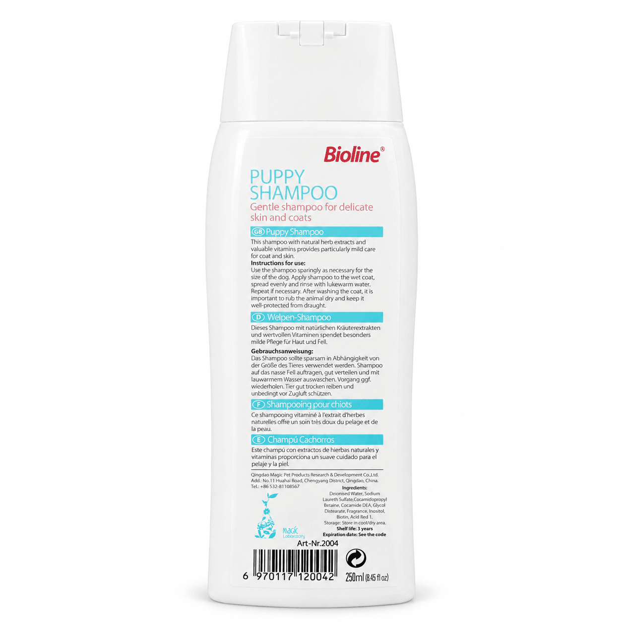 Bioline Puppy Shampoo view 4