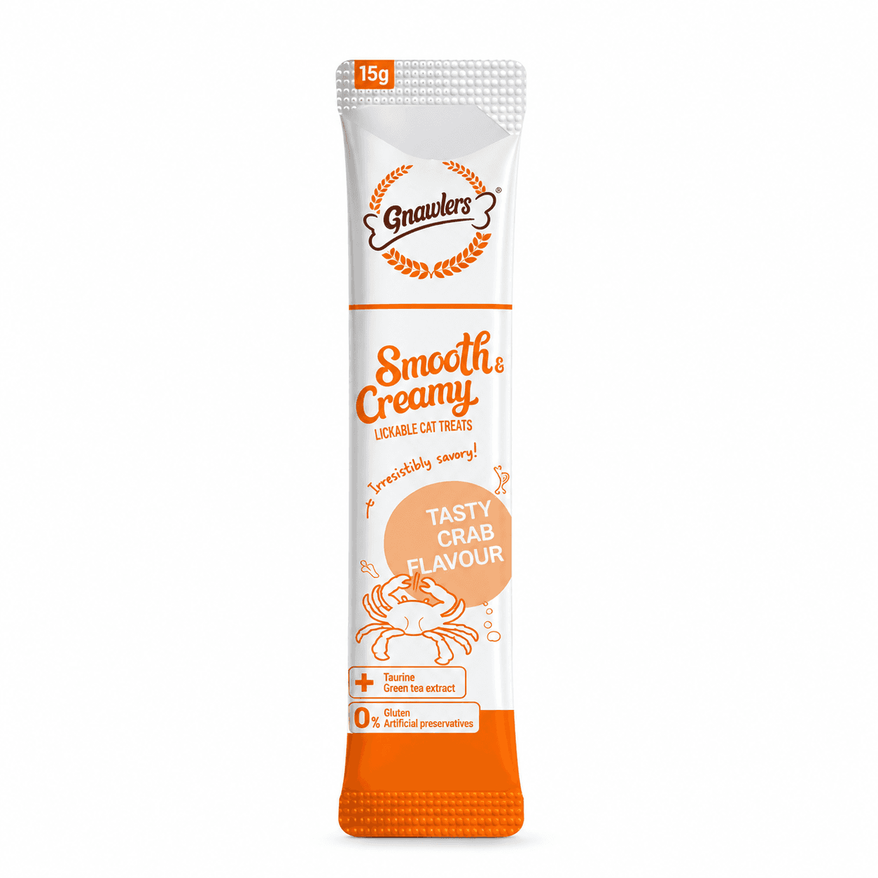 Gnawlers Smooth & Creamy Tasty Crab Flavour Lickable Cat Treats view 3