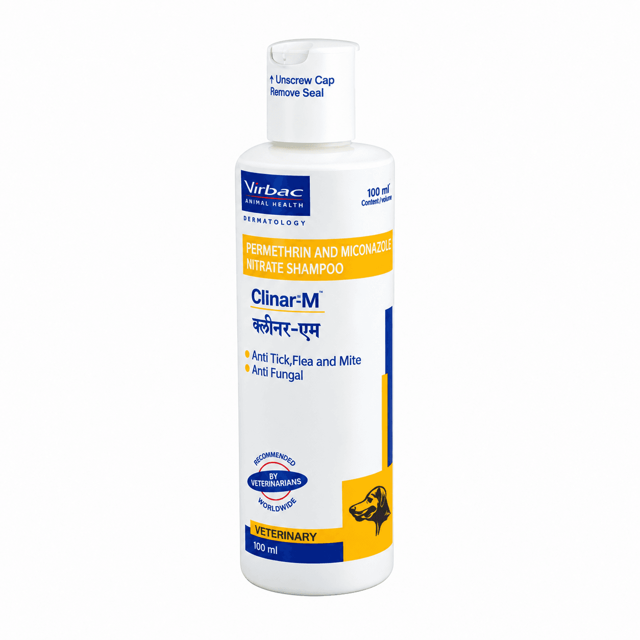 Virbac Clinar-M Medicated Anti-Tick Shampoo for Dogs – 200 ml