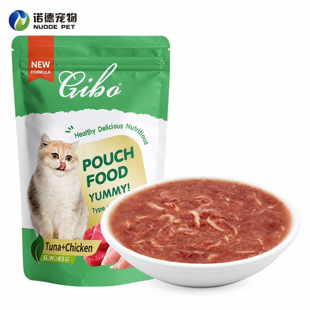 GIBO Chicken & Seafood Meat Paste Wet Cat Food 85g