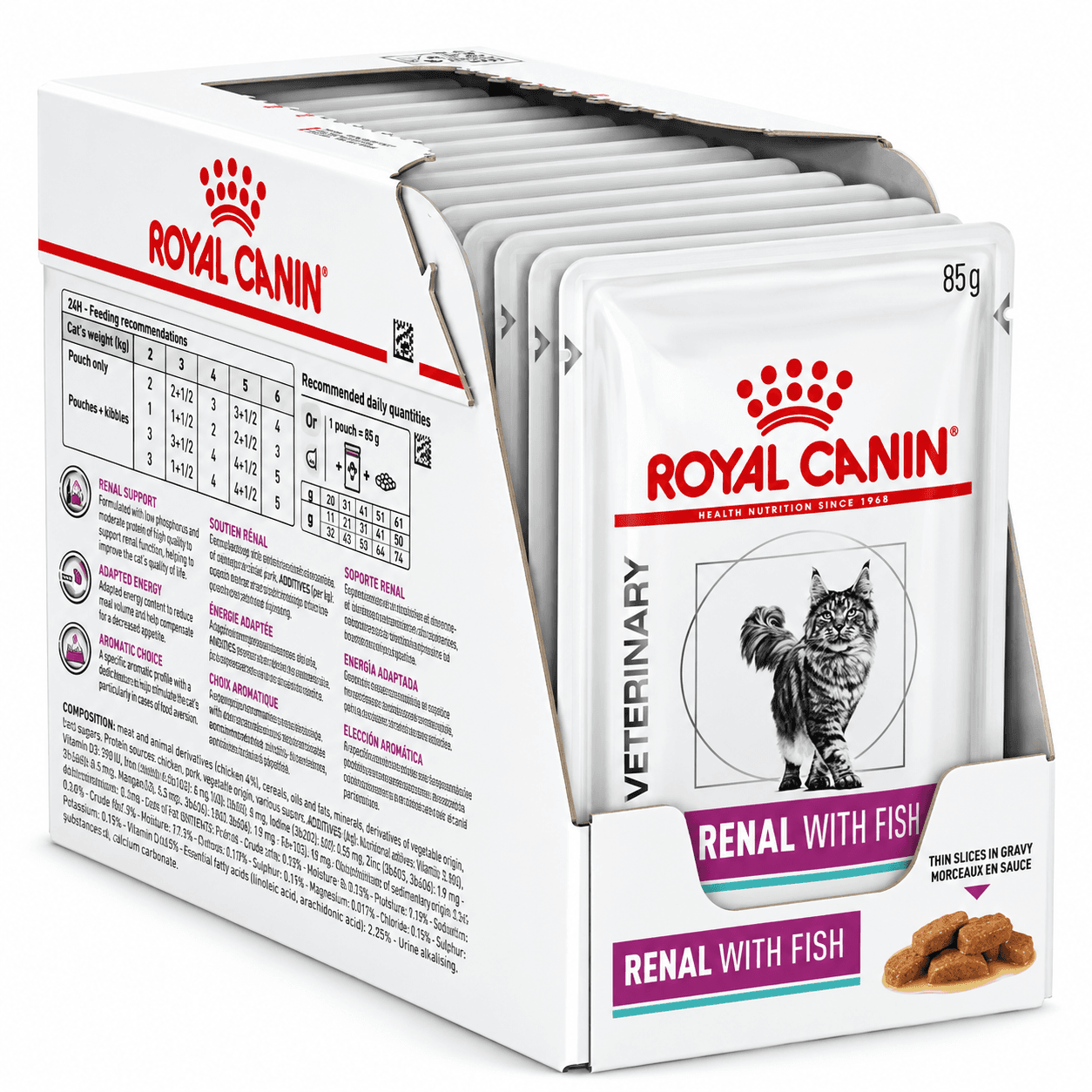 Royal Canin Renal with Fish Adult Veterinary Wet Cat Food – 85 g view 2