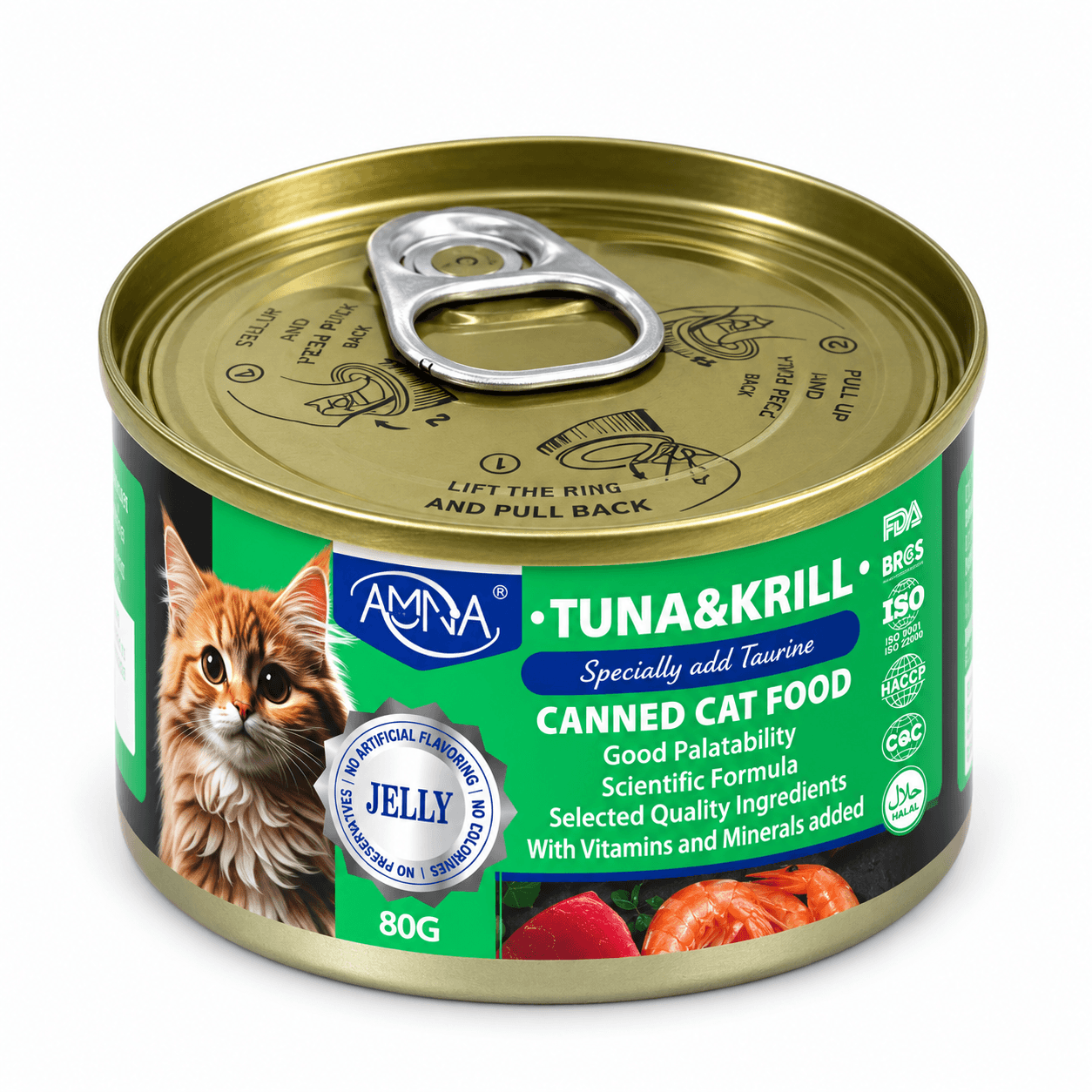 AMNA Tuna & Krill Jelly Wet Cat Food 80g view 2