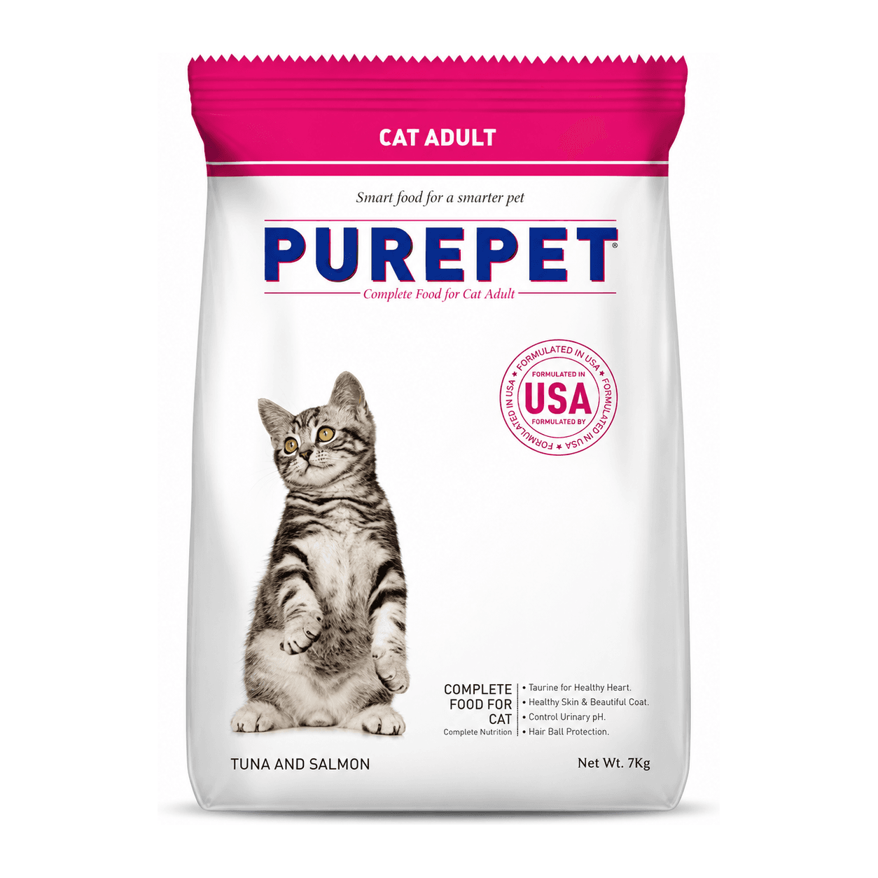 Purepet Tuna & Salmon Adult Dry Cat Food – 7kg