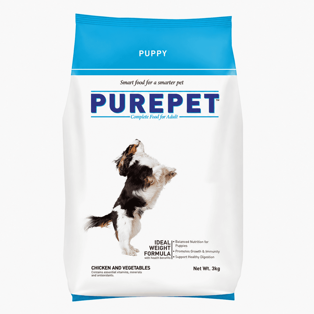 Purepet Chicken & Vegetables Puppy Dry Dog Food – 3kg