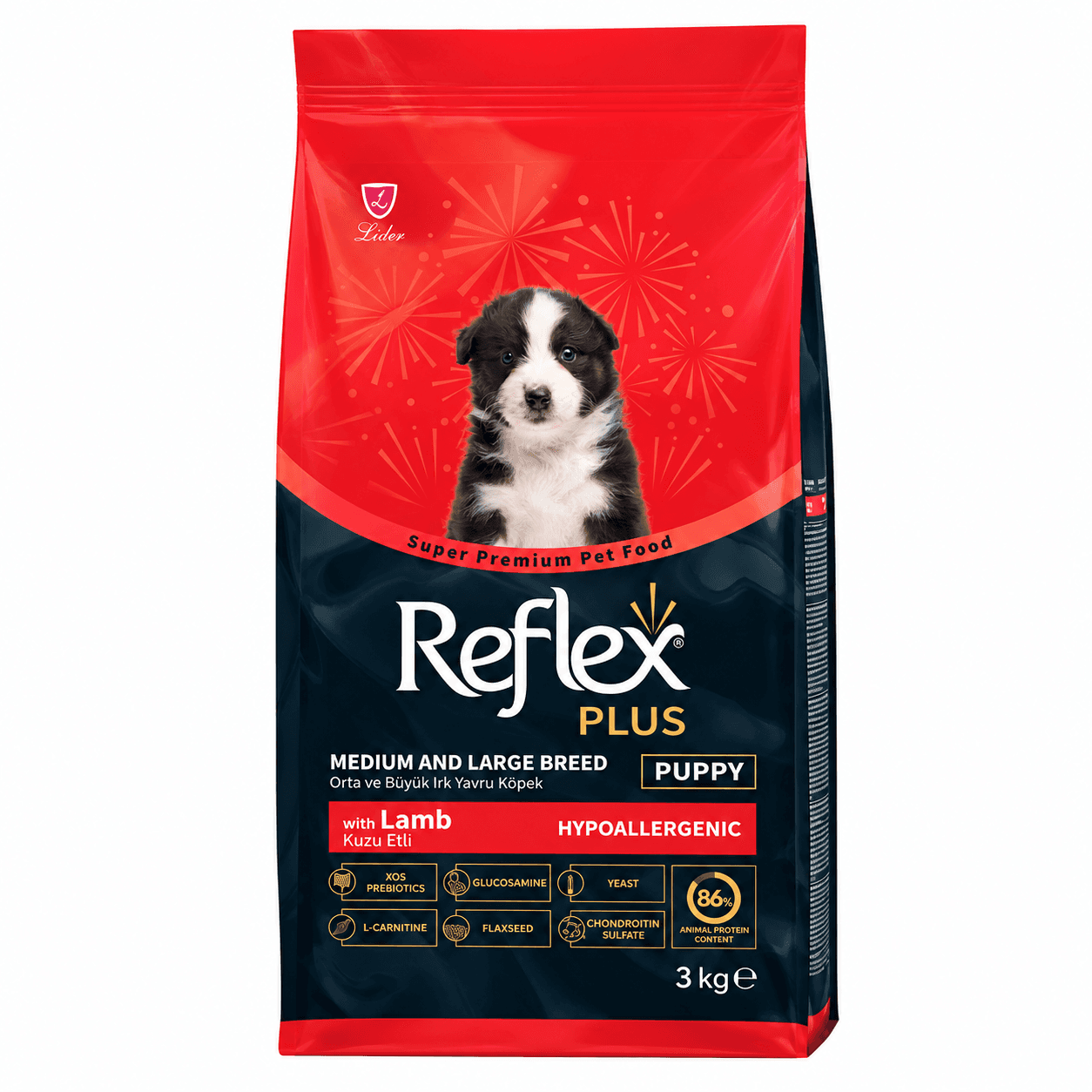 Reflex Plus Medium & Large Breed Puppy Lamb Dry Dog Food