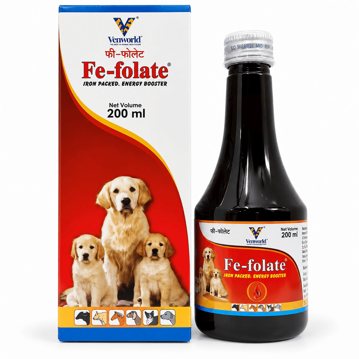 Venworld Fe-Folate Iron & Folic Acid Supplement for Dogs & Cats 200 ml