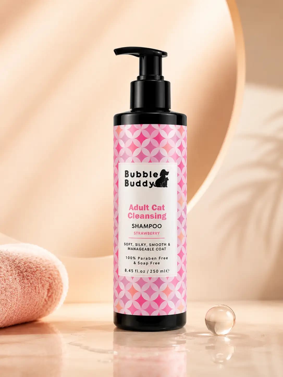 Adult Cat Cleansing Shampoo – Strawberry Fresh Formula for Cats