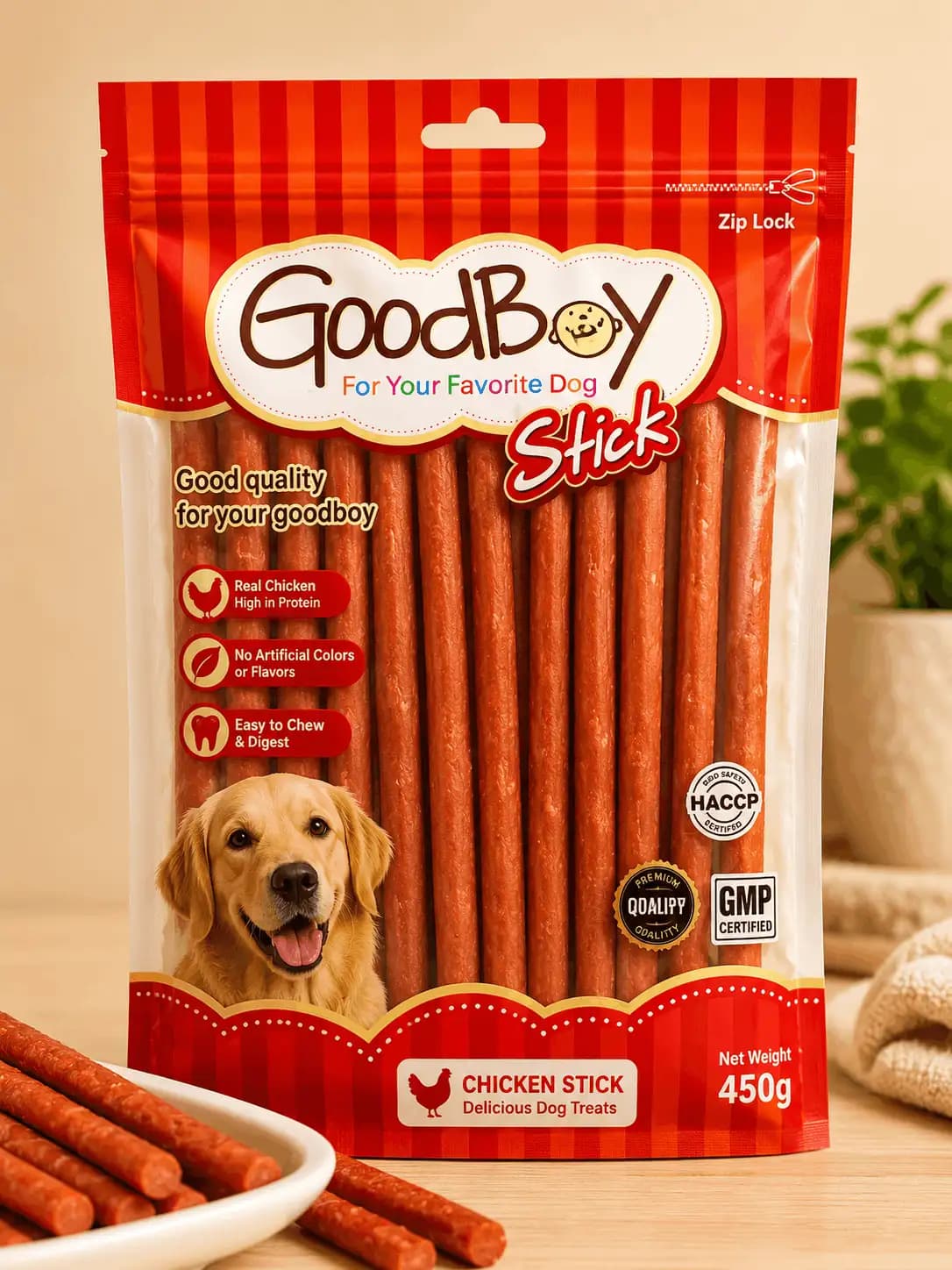 Chicken Stick Dog Treats – Soft Chewy Snack Sticks for Dogs