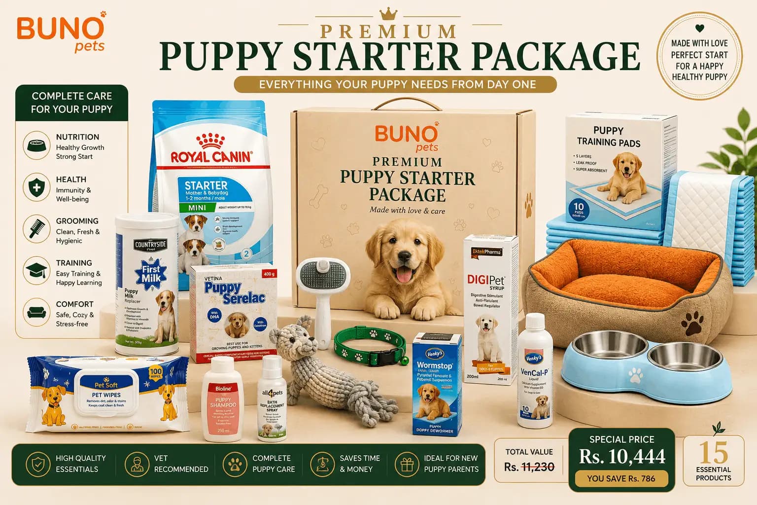 BunoPets Premium Puppy Starter Package in Nepal